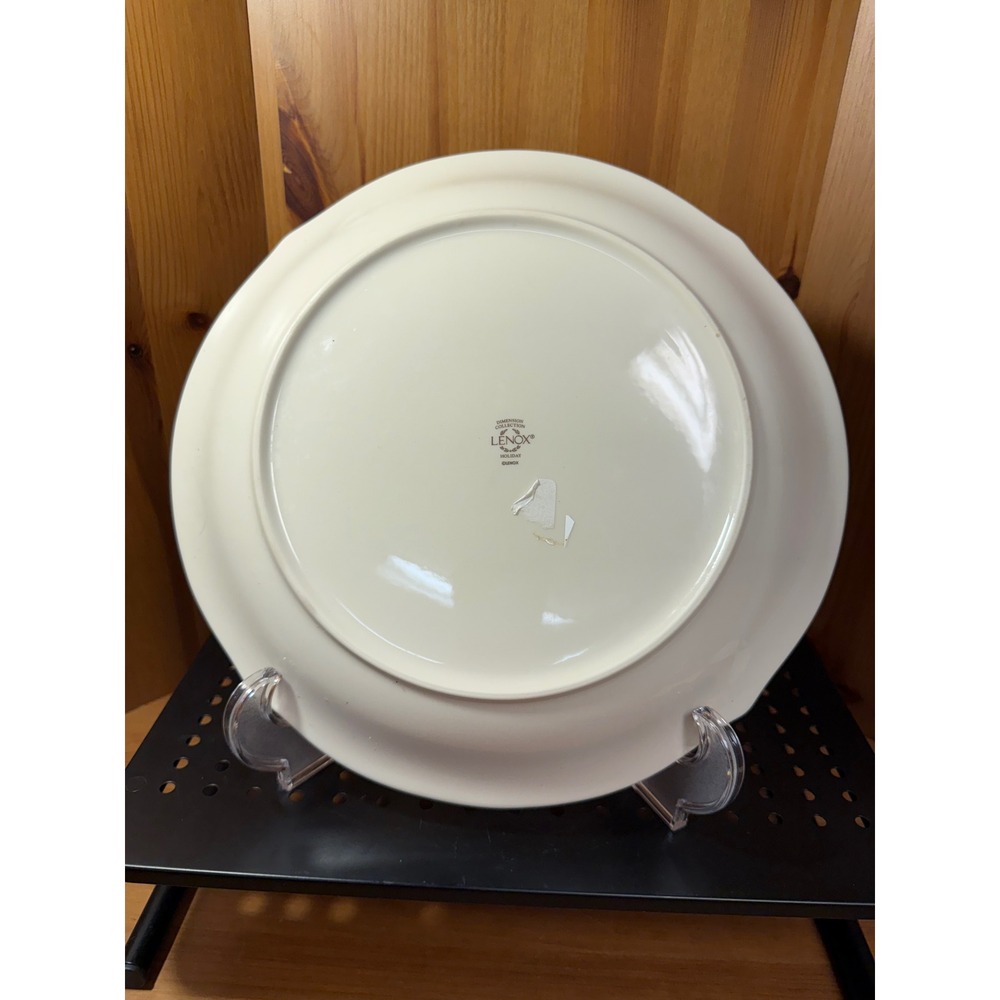 Lenox Holiday Dimension 12" Friends & Family Gather Here Christmas Serving Plate - Picture 4 of 5